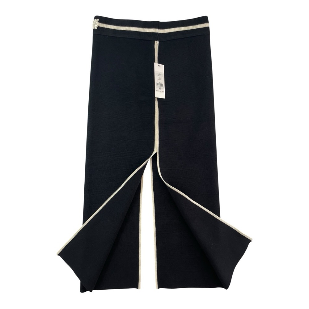 DKNY 2-PIECE SET Knit Slit Skirt & Shirt Black Eggnog Size XS MSRP$148 NWT - Picture 5 of 11